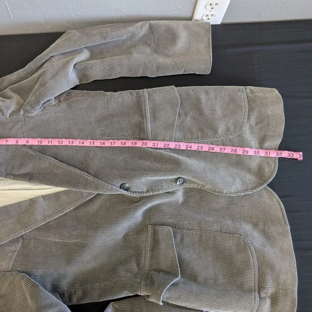 Pendleton Corduroy & Suede Western Sport Coat Jacket Grey Men's 40 Long - Picture 10 of 10